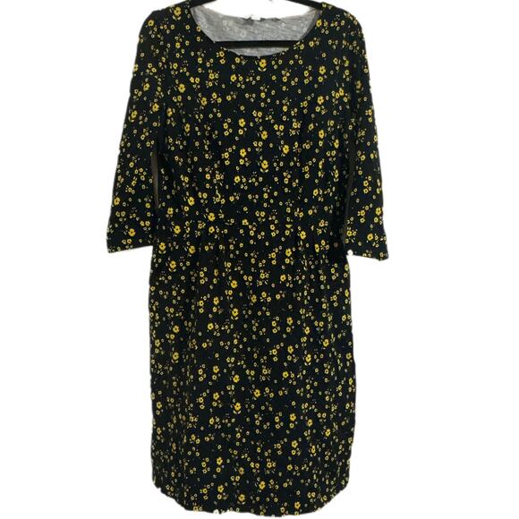 Boden Penny Floral Print Jersey Dress Pockets Quarter Sleeve Fairy Grunge Sz 10 - Picture 2 of 8